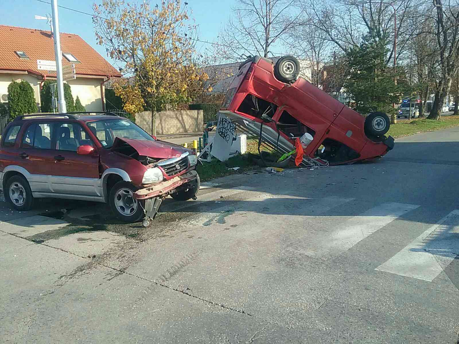 1 - Dopravná nehoda dvoch vozidiel v Trnave