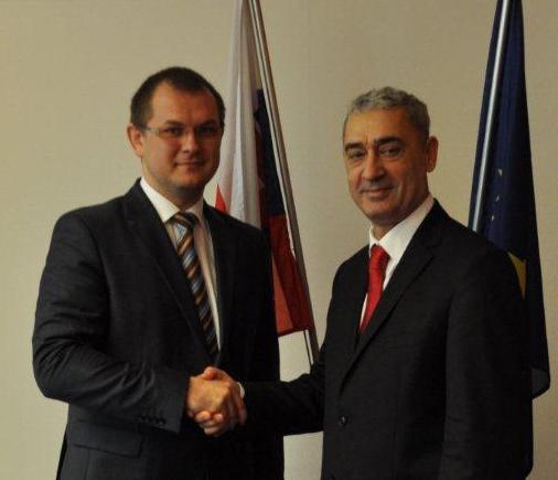 Štátny tajomník MV SR Marián Saloň s Andrzejom Mirgom