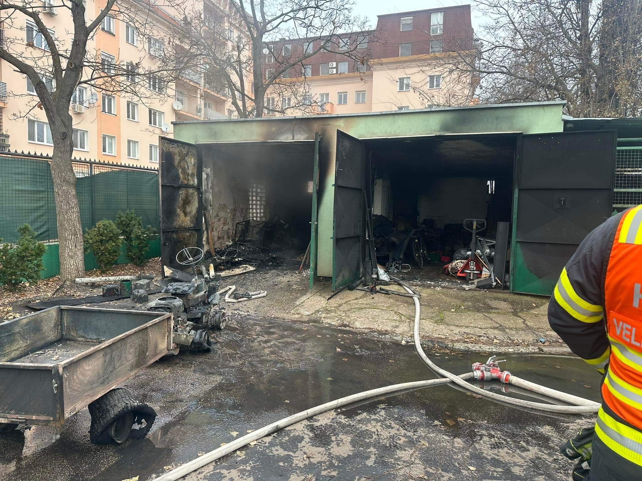 Požiar garáže na Príkopovej ulici