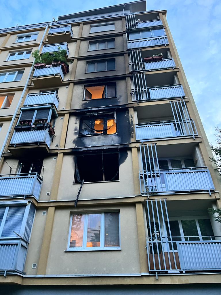 Požiar bytu, Kyjevská ulica, Bratislava