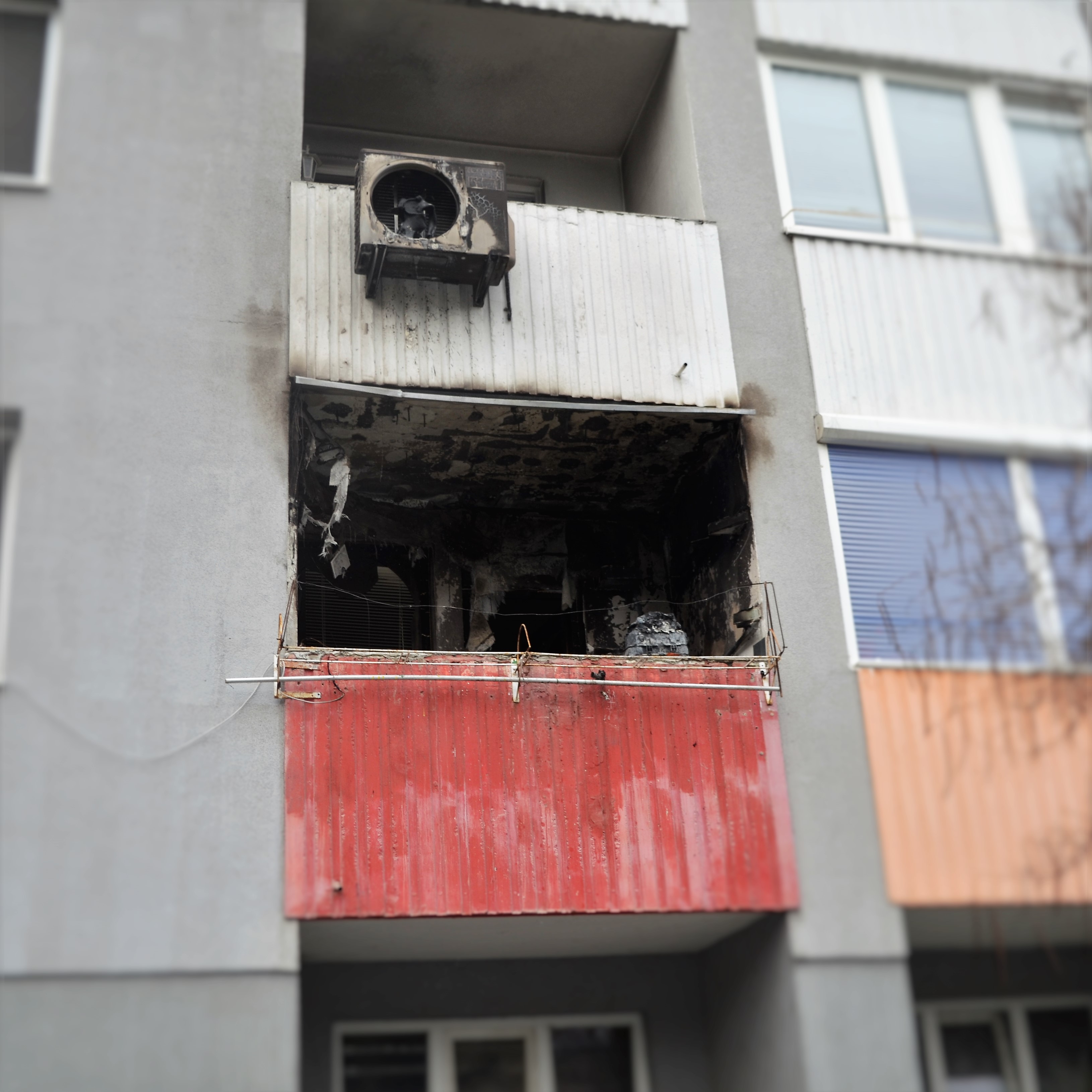 Požiar balkóna, Turnianska, Petržalka