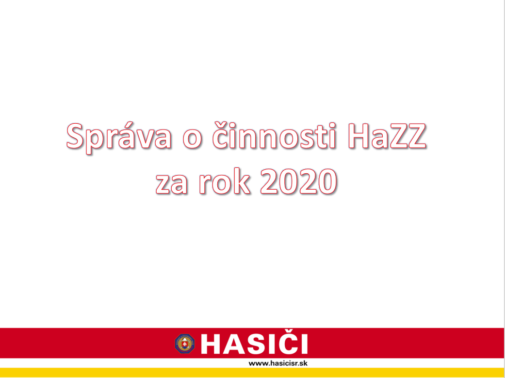 Sprava o činnosti HaZZ za rok 2020