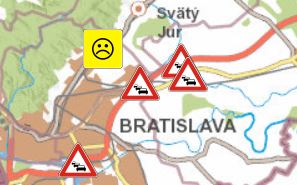 Situáciu v Bratislave mapuje aj e-služba MV SR