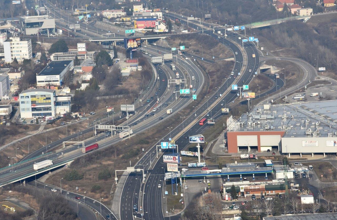 Letecký pohľad na hlavné mesto 18. februára 2019