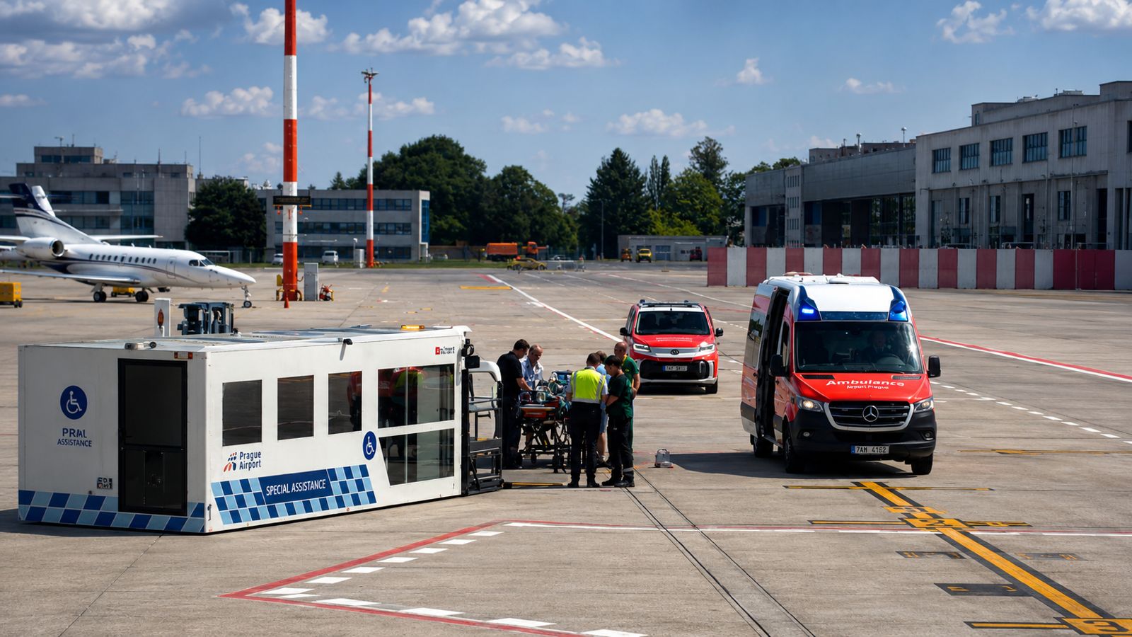 Transport pacientky