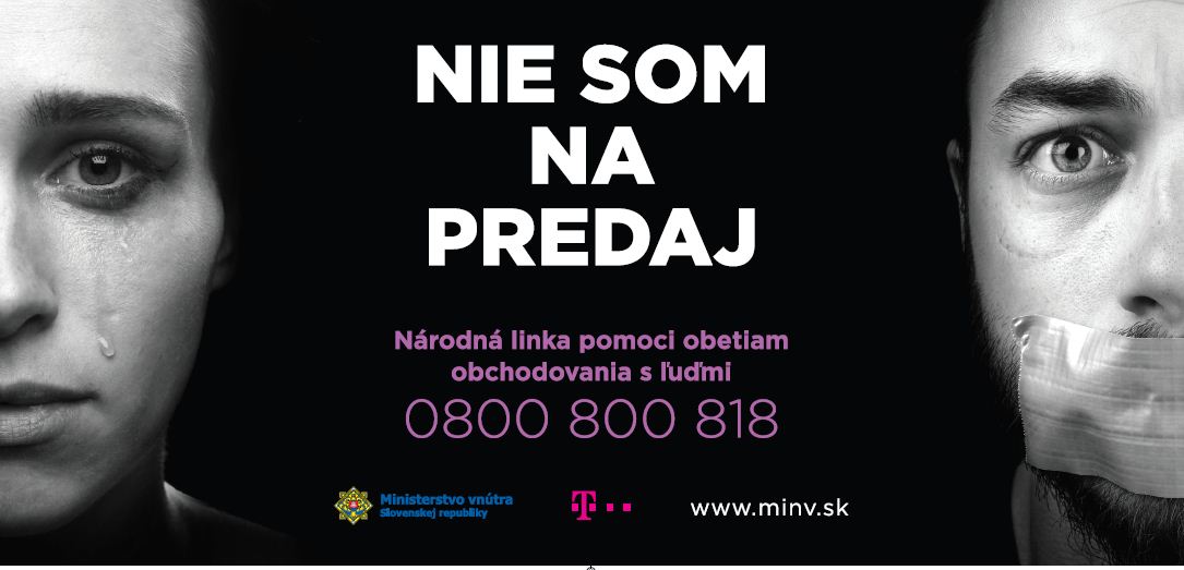 Národná linka pomoci obetiam obchodovania s ľuďmi 0800 800 818