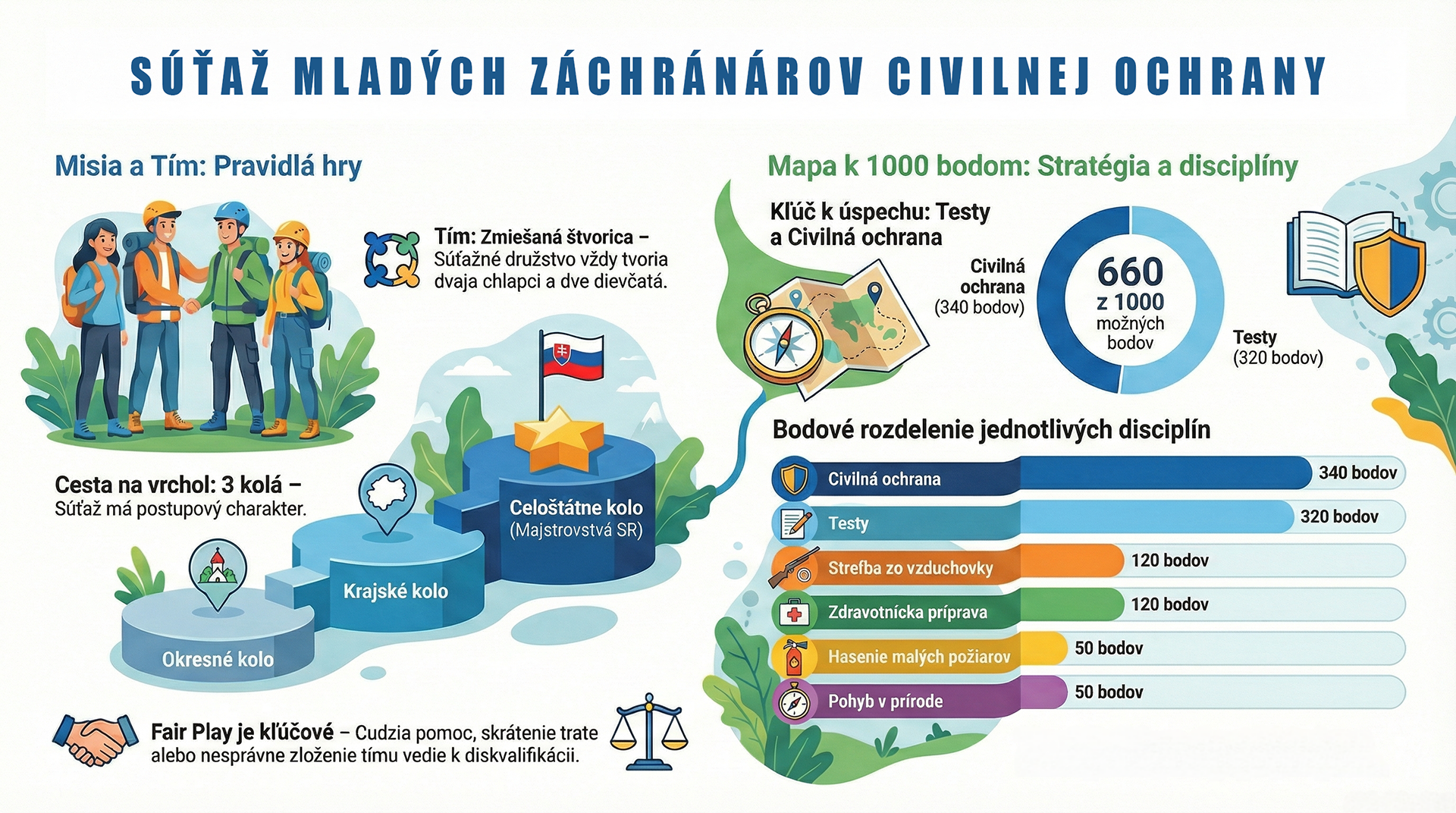 Súťaž mladých záchranárov civilnej ochrany