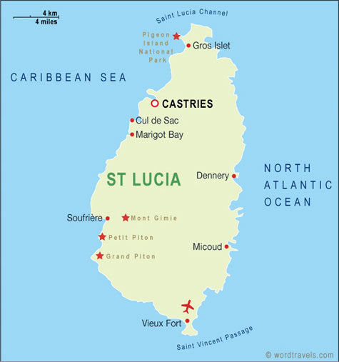 mapa Sv. Lucia