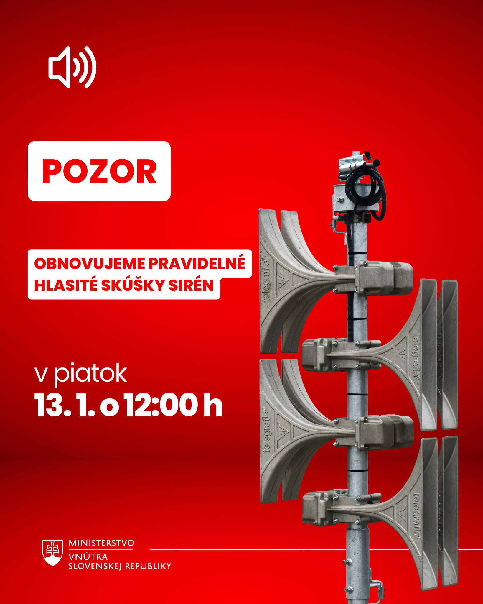 Hlasitá skúška sirén