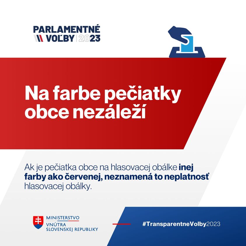 Na farbe pečiatky na hlasovacej obálke nezáleží