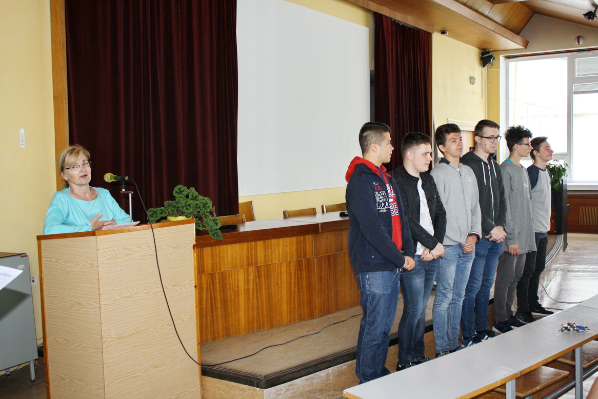 Fotografia z vyhlasovania vysledkov participativneho rozpoctu na SPS v Novom meste nad Vahom