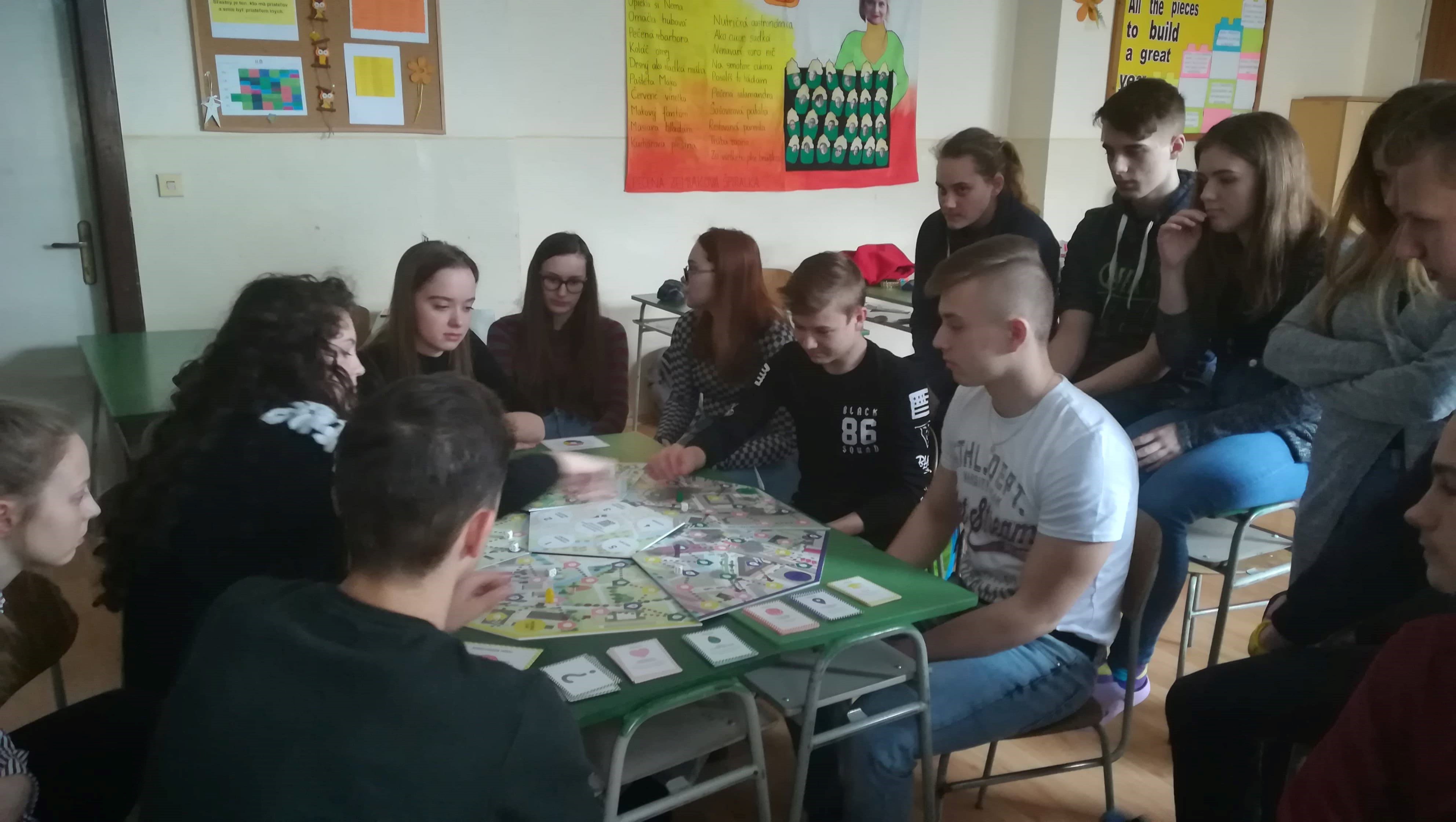 Fotografia z workshopu na gymnaziu v Partizanskom
