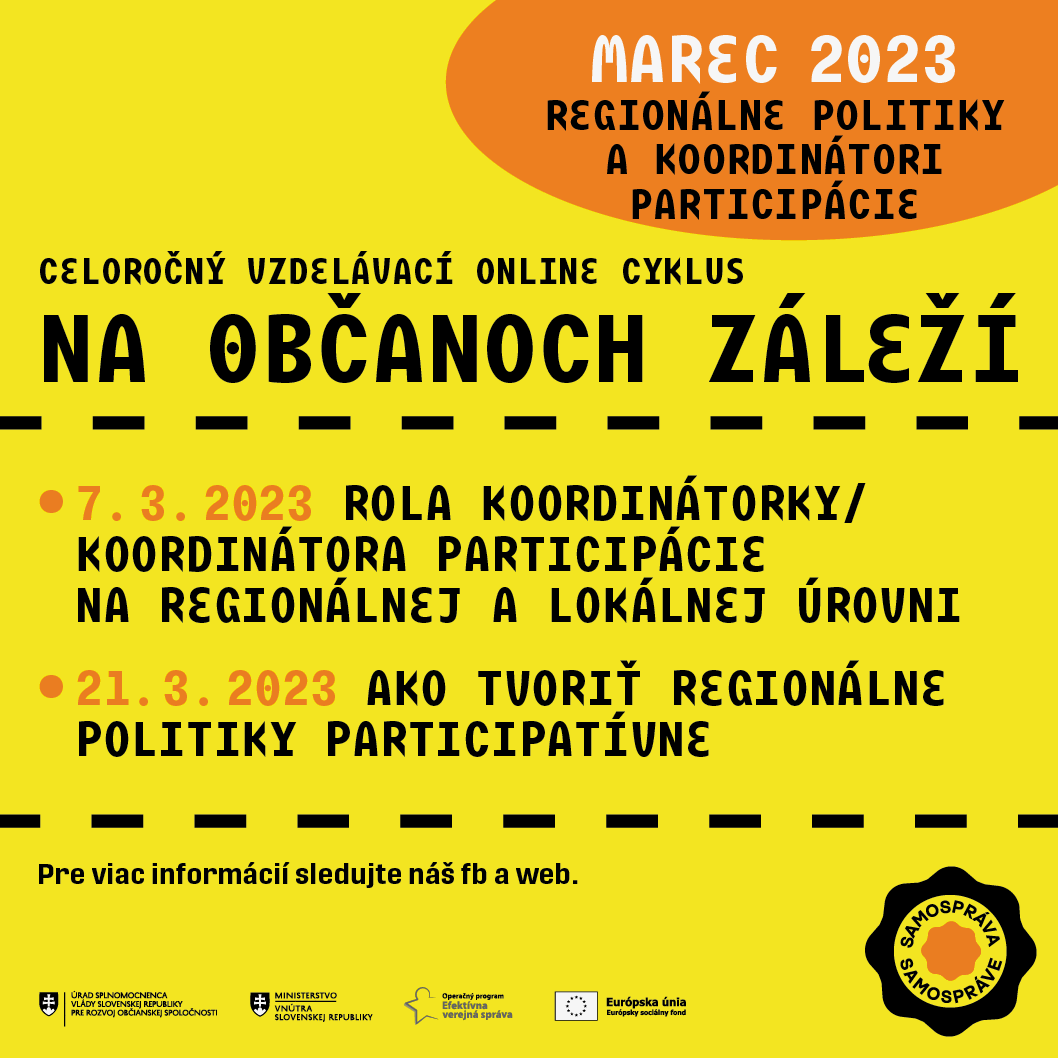 marec 2023 - Regionálne politiky a koordinátori participácie
