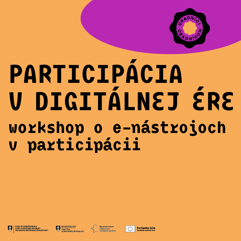 Workshopy o e-nástrojoch v participácii