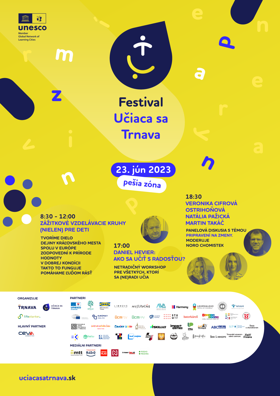 Festival Učiaca sa Trnava 23. júna 2023 - plagát