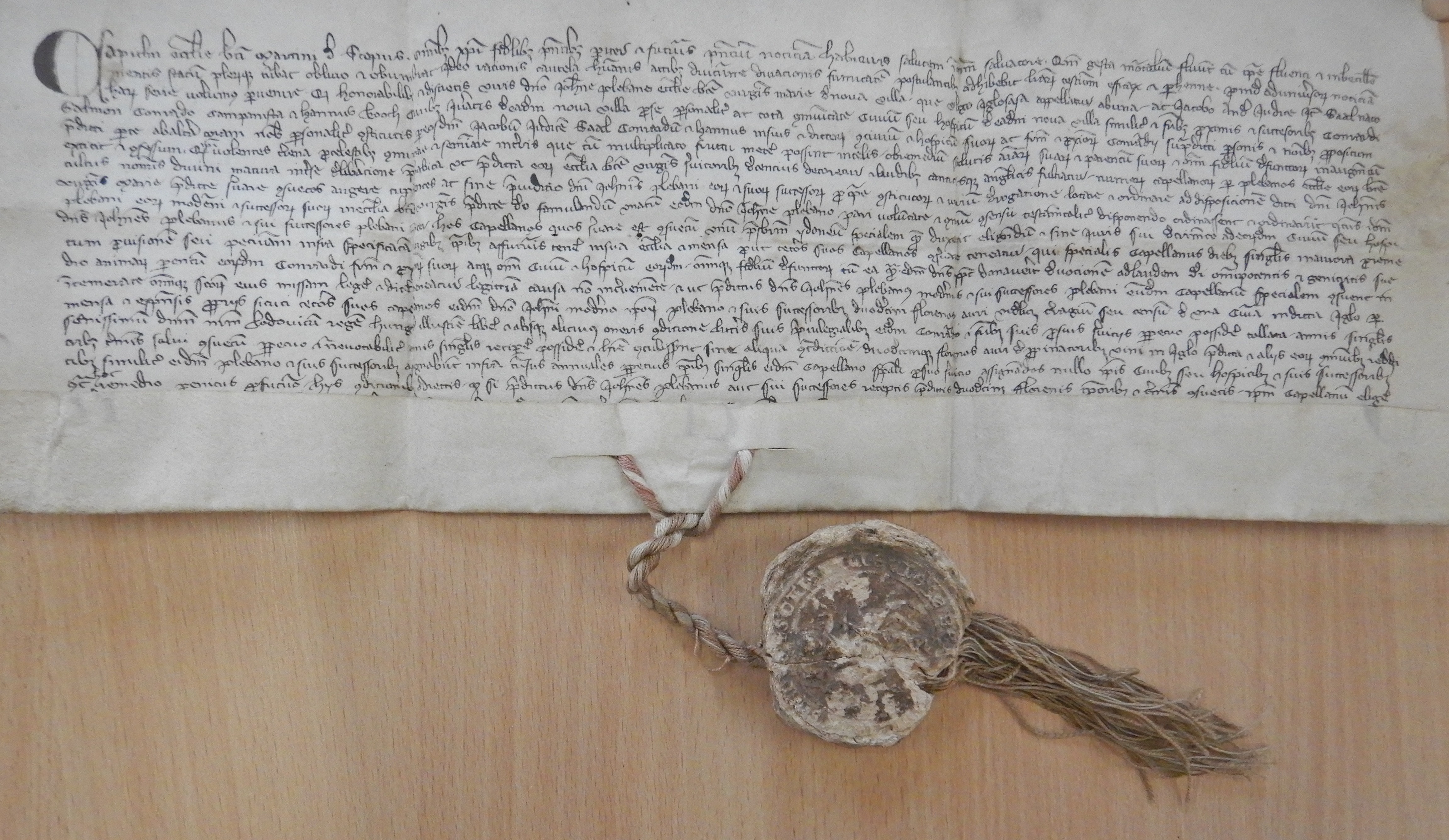 Svedecká listina Spišskej kapituly z 8. júna 1369, v ktorej sa spísala dohoda medzi mestom Spišská Nová Ves, zvonolejárom Konrádom a miestnym farárom Jánom o vyplácaní kaplána v Spišskej Novej Vsi