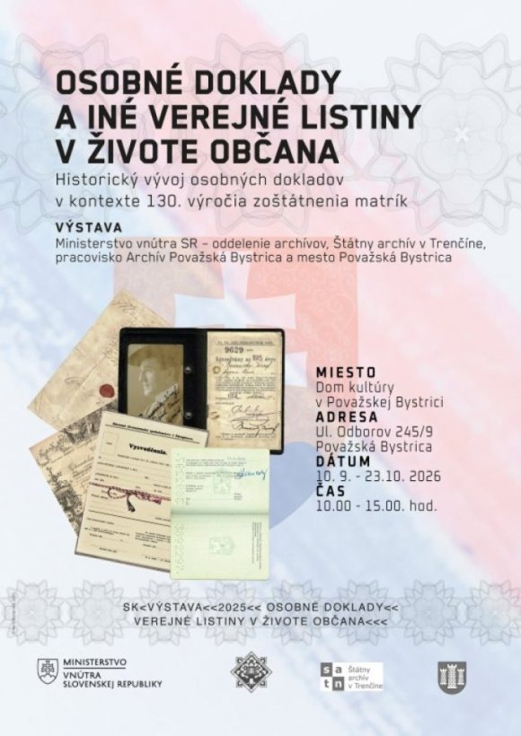 Výstava Osobné doklady a iné verejné listiny v živote občana